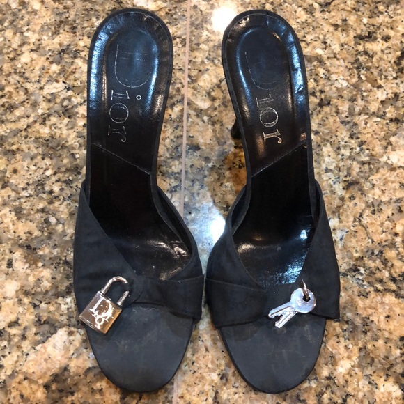 Christian Dior lock and key mule slide sandal - Picture 1 of 8